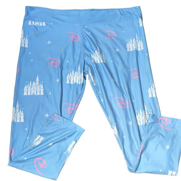 Cinderella Castle Leggings Sz 1X Lounge Walt Disney World Pant Sleep Pajama Pant - Picture 3 of 12